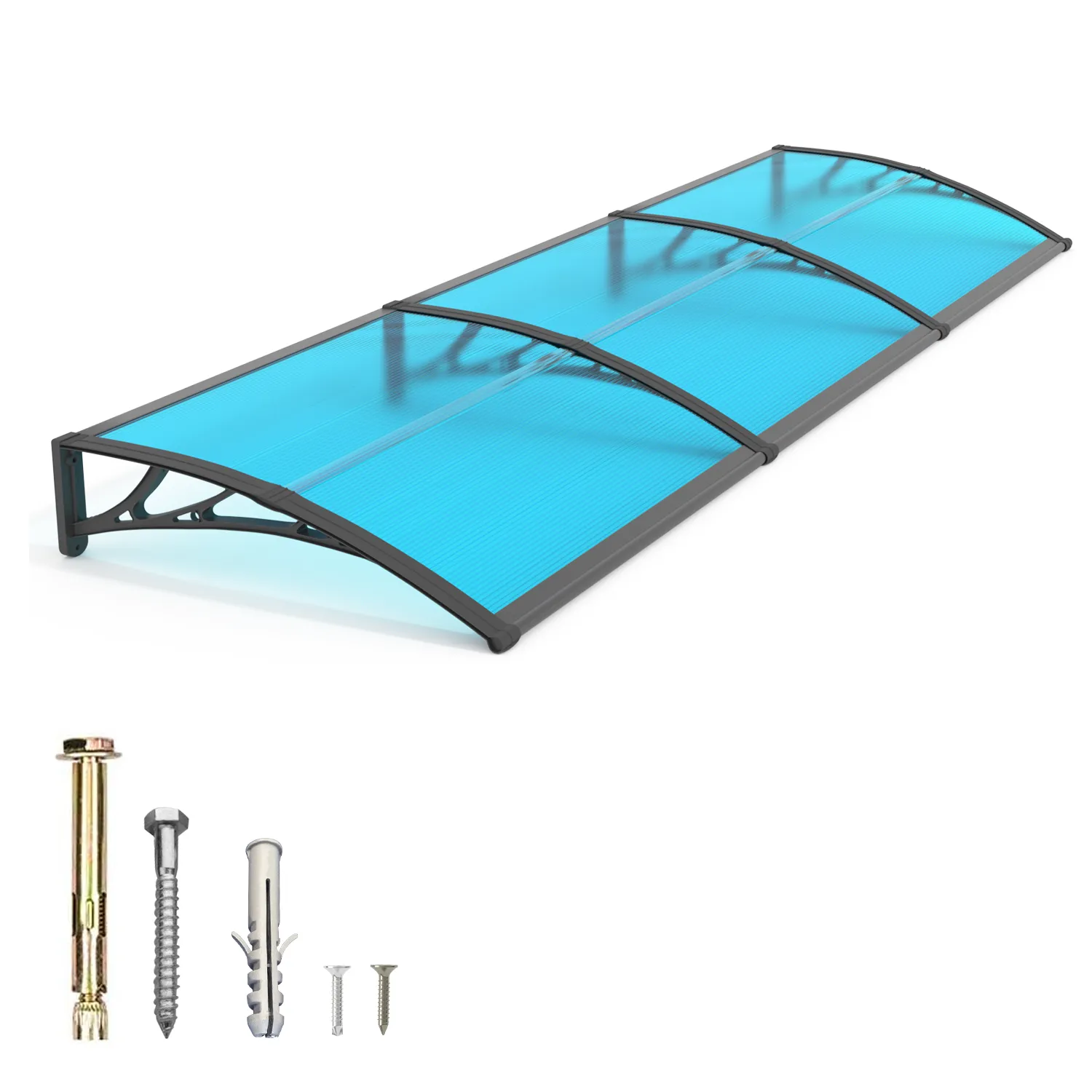 Dawninghome Polycarbonate Window Door Awning Canopy 32x120 inches 80x300cm