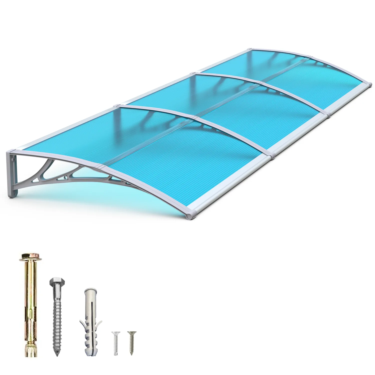 Dawninghome Polycarbonate Window Door Awning Canopy 32x120 inches 80x300cm