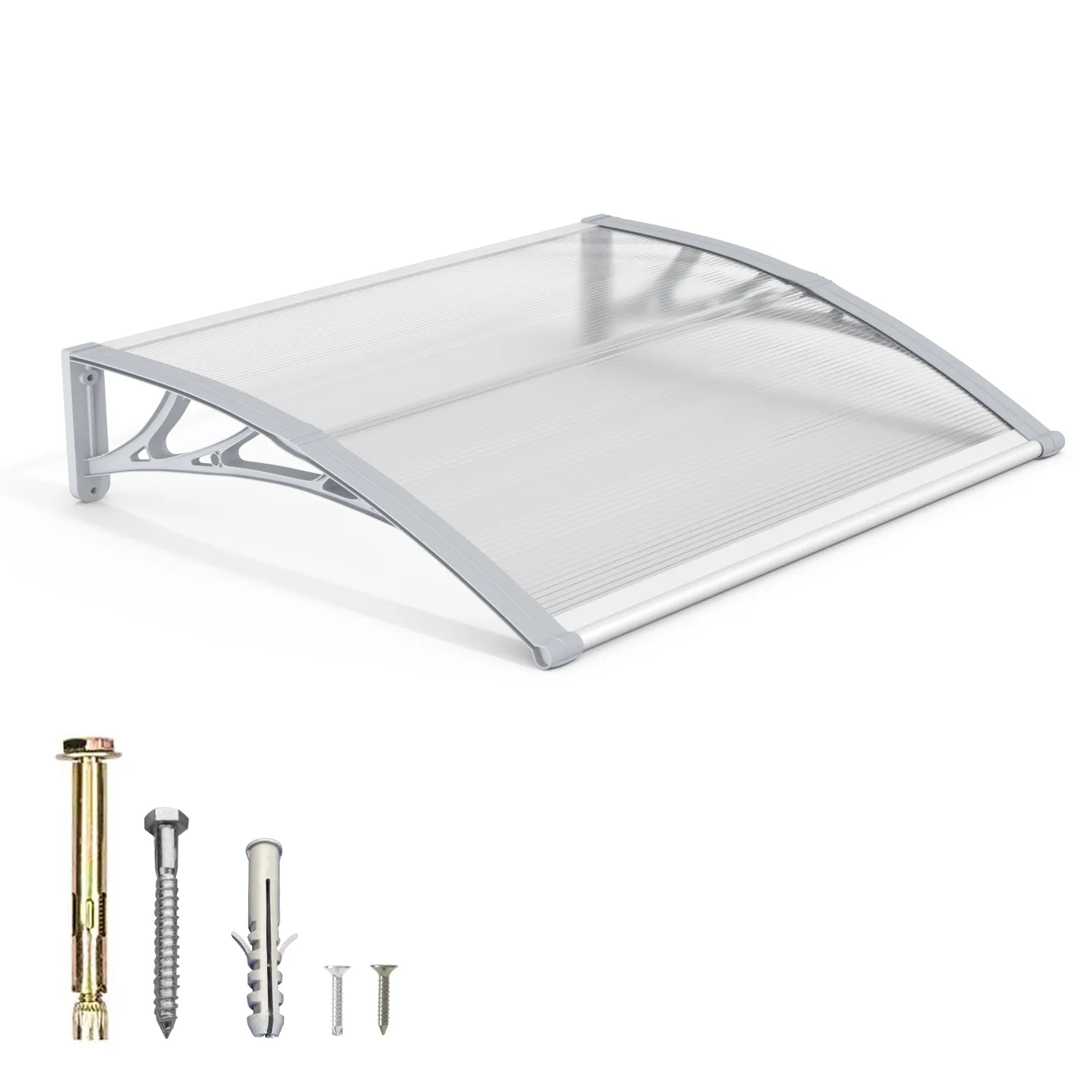 Dawninghome Polycarbonate Window Door Awning Canopy 40x48 inches 100x120cm