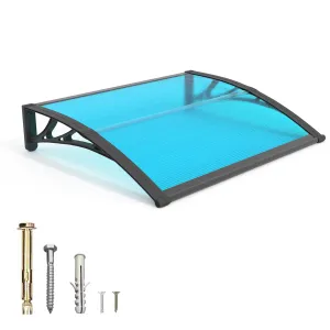 Dawninghome Polycarbonate Window Door Awning Canopy 40x48 inches 100x120cm