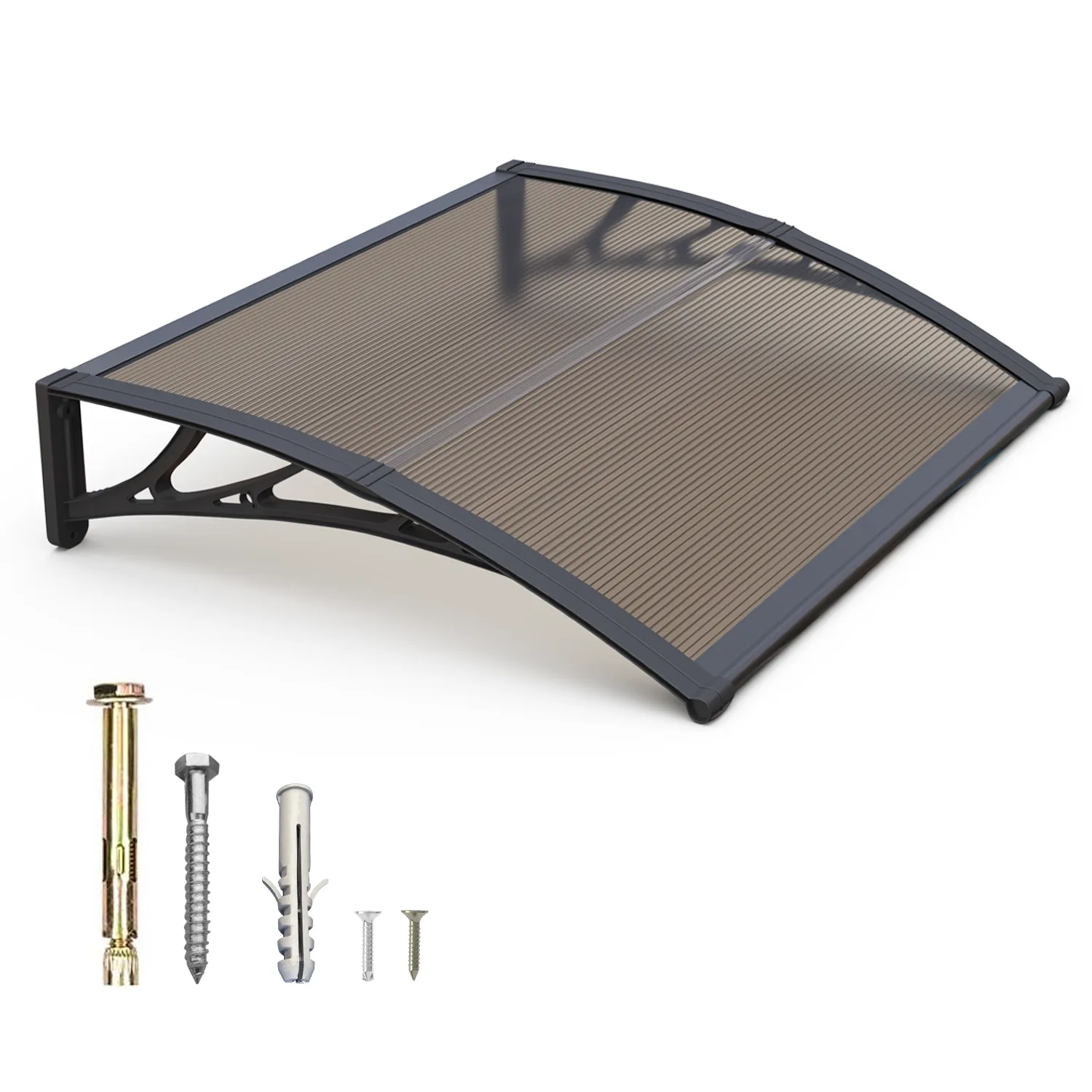 Dawninghome Polycarbonate Window Door Awning Canopy 40x48 inches 100x120cm