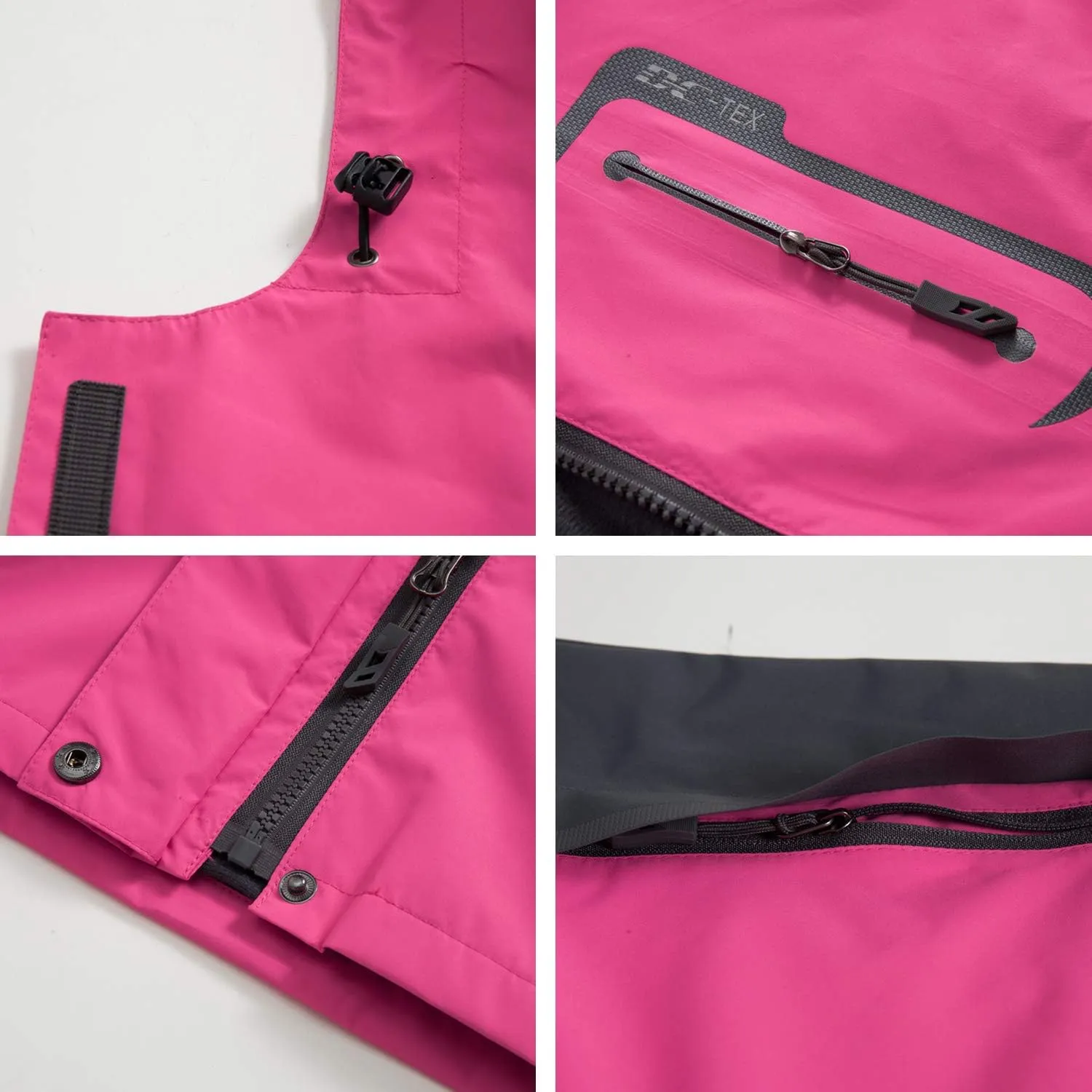 Diamond Candy Waterproof Rain Jacket Women Lightweight Outdoor Raincoat Hooded for Hiking skiing