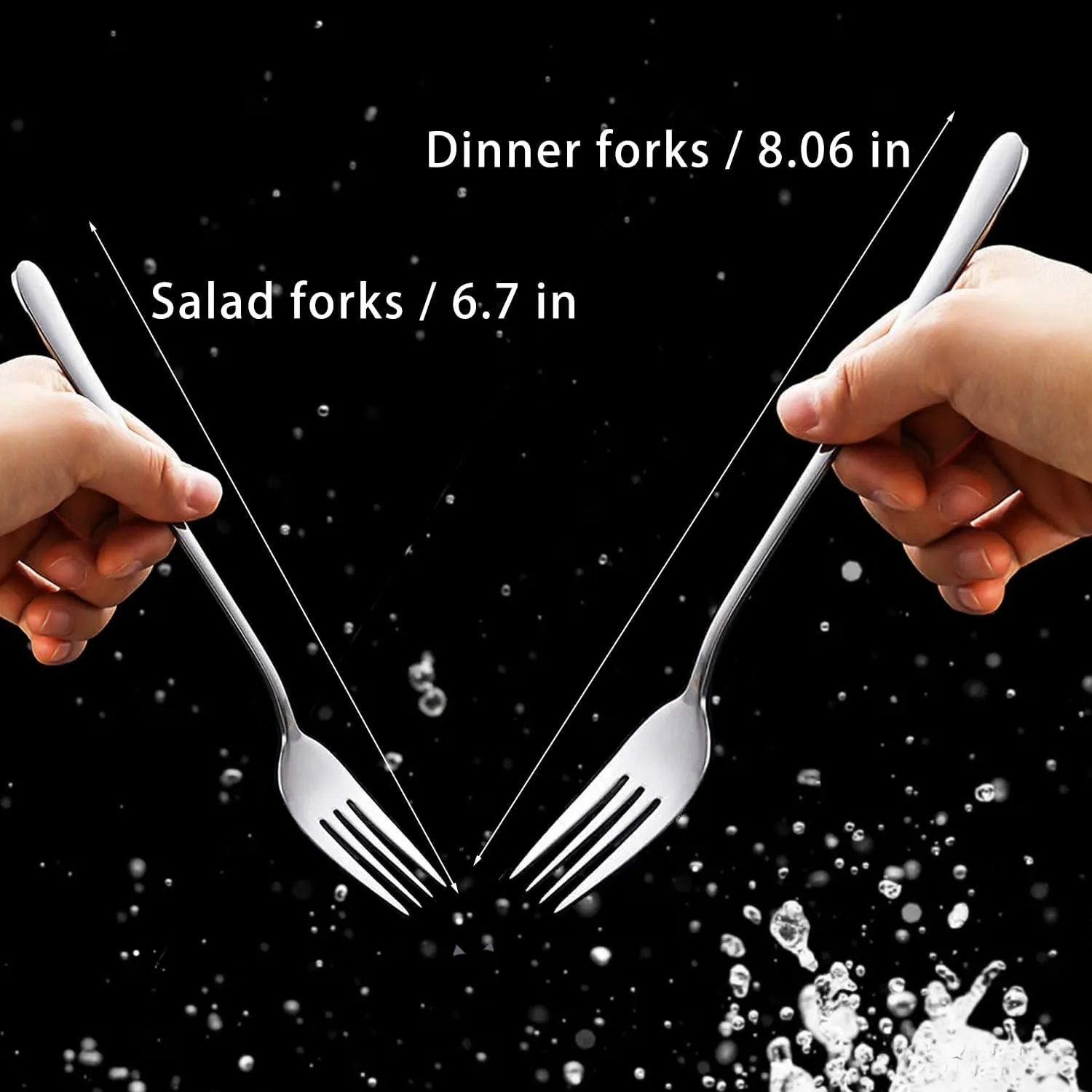 Dinner Forks and Salad Forks Silverware Set Of 20 Pieces, Stainless Steel Forks, Mirror Polished Fork Set, Cutlery Utensils Set of forks, Apartment Essential Flatware