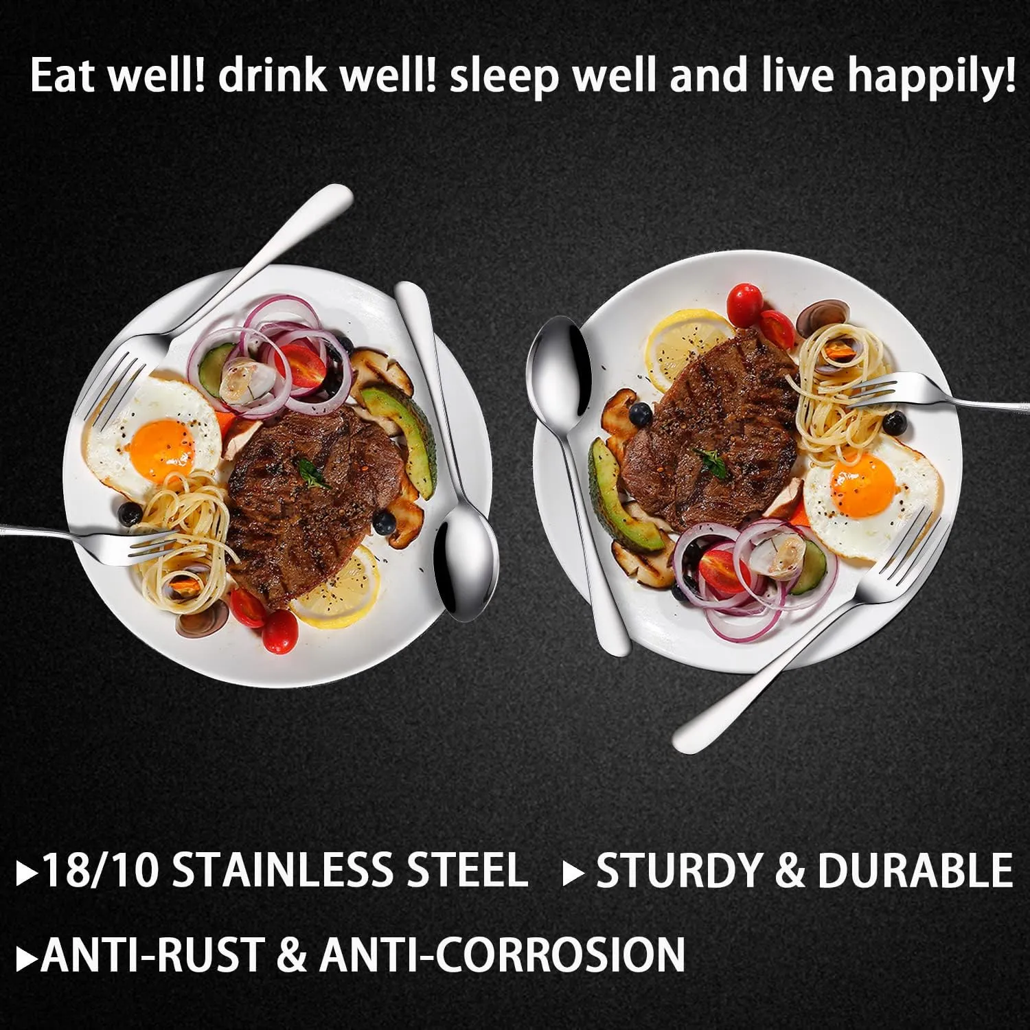 Dinner Forks and Salad Forks Silverware Set Of 20 Pieces, Stainless Steel Forks, Mirror Polished Fork Set, Cutlery Utensils Set of forks, Apartment Essential Flatware