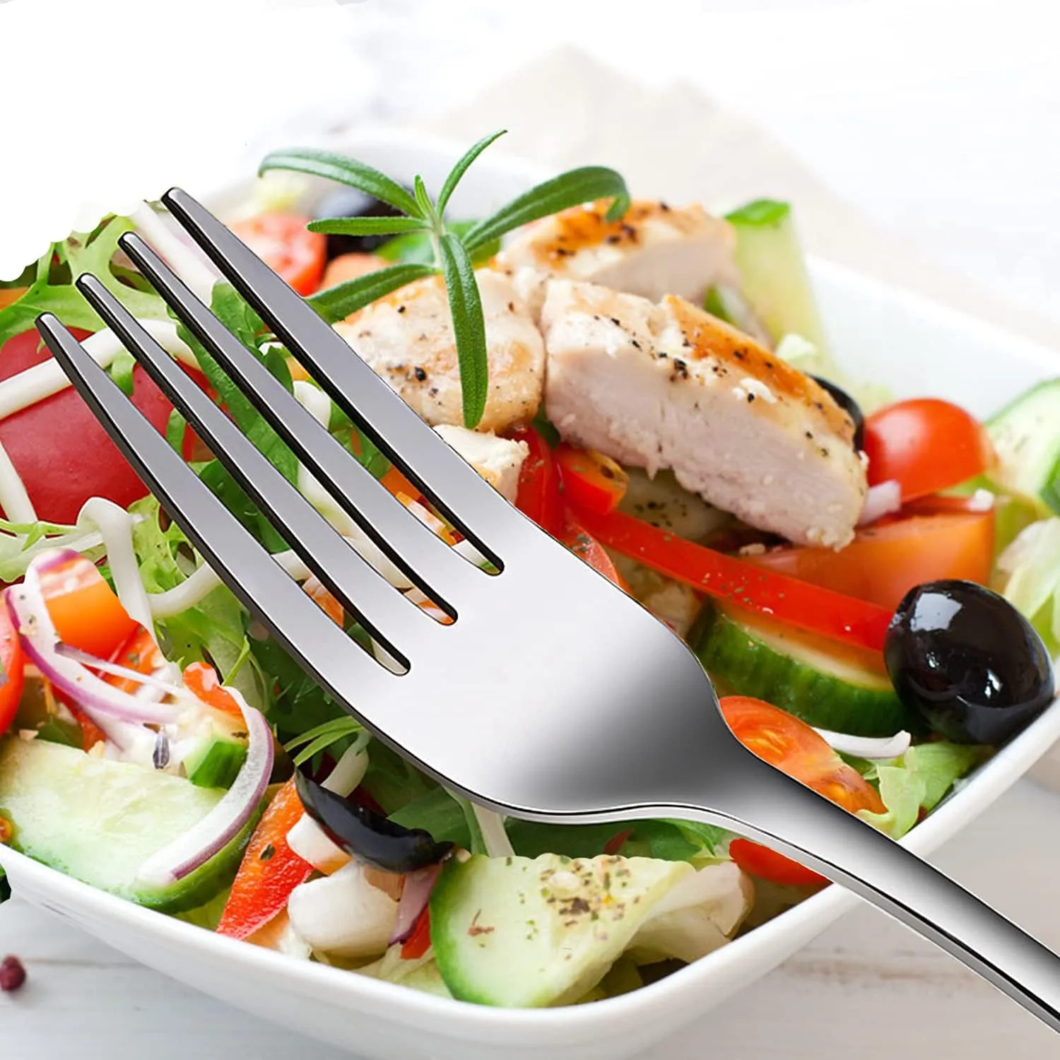 Dinner Forks and Salad Forks Silverware Set Of 20 Pieces, Stainless Steel Forks, Mirror Polished Fork Set, Cutlery Utensils Set of forks, Apartment Essential Flatware