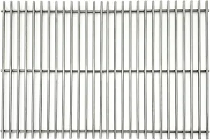 Direct store DS102 Solid Stainless Steel Cooking grids/grates 17" x 12 1/2" Replacement for Charbroil 461320507, 461320508, 463250509, Great Outdoors, Thermos, Vermont Castings Gas Grills, set of 2