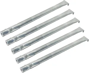 Direct store Parts DA112 Stainless Steel Burner Replacement for Nexgrill, Charmglow, Costco, Kirkland, Permasteel, perfect Glo, Sterling Forge Gas Grill, 16 13/16" long, set of 5