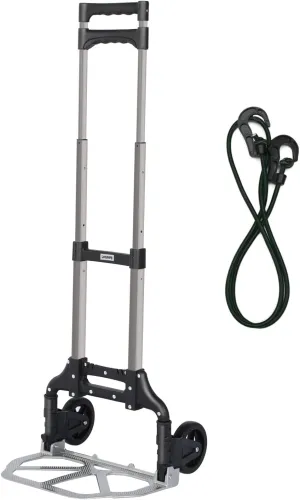 Dolly Cart Extended Handle Foldable Hand Truck, Aluminum Moving Dolly, 175 lb Capacity and 43.31" Long Telescoping Handle for Indoor Outdoor Moving Travel.