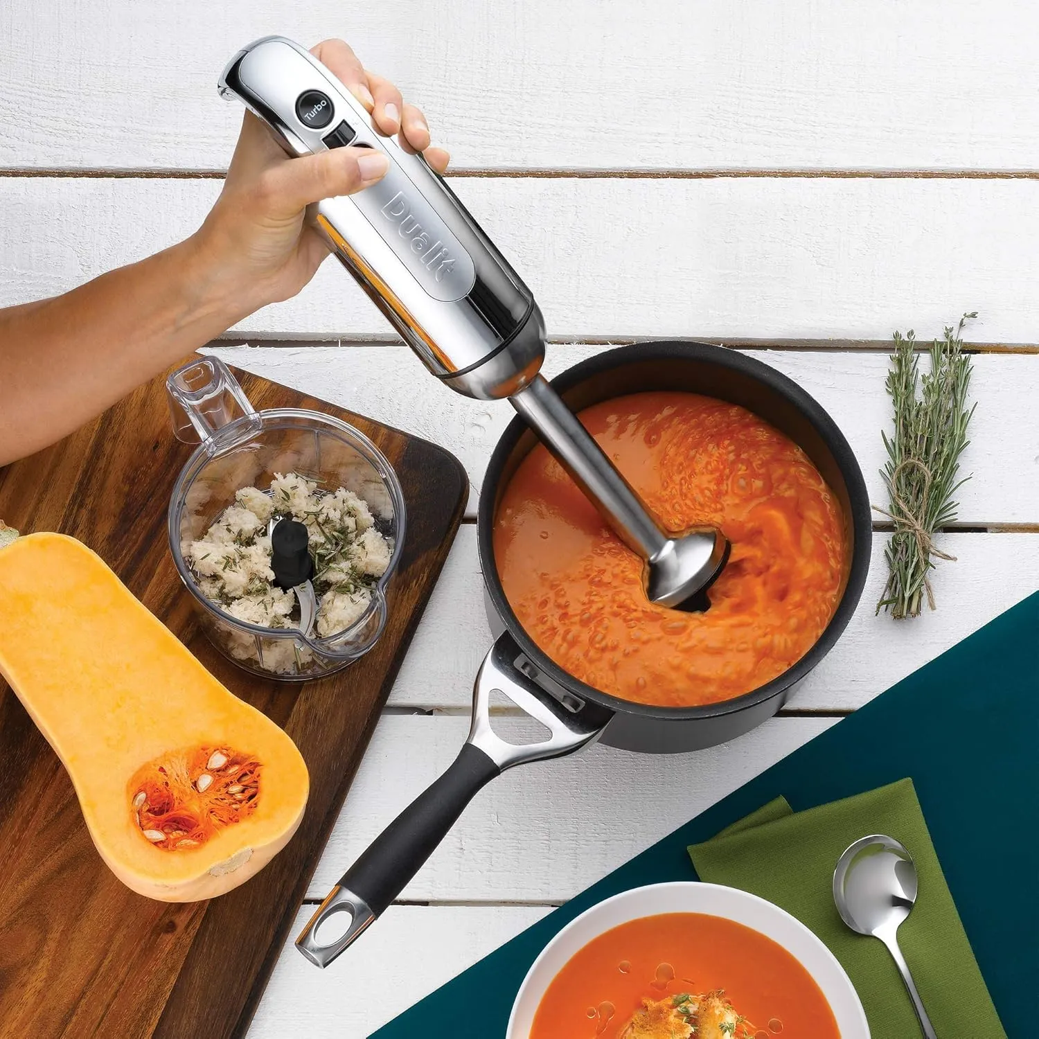 Dualit Immersion Blender with Accessory Kit, Chrome