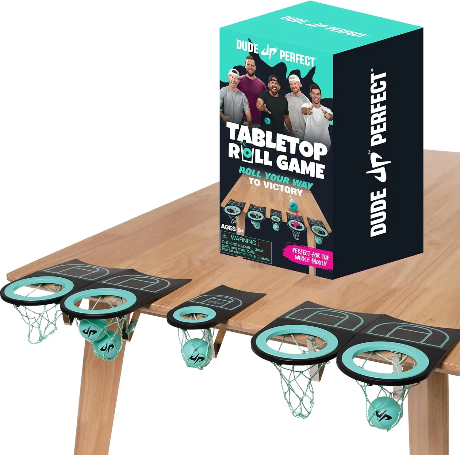 Dude Perfect Tabletop Roll, a Target Toss Game, for Kids and Adults, Great for Family and Friend Game Night, Perfect for a Gift and Parties, Ages 6 