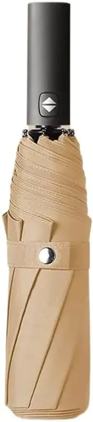 EERINESS Compact Umbrella for Travel Solid Color Automatic Switch Umbrella Convenient Folding Umbrella Outdoor Travel Umbrella Sunscreen Parasol Travel Umbrella (Color : A)