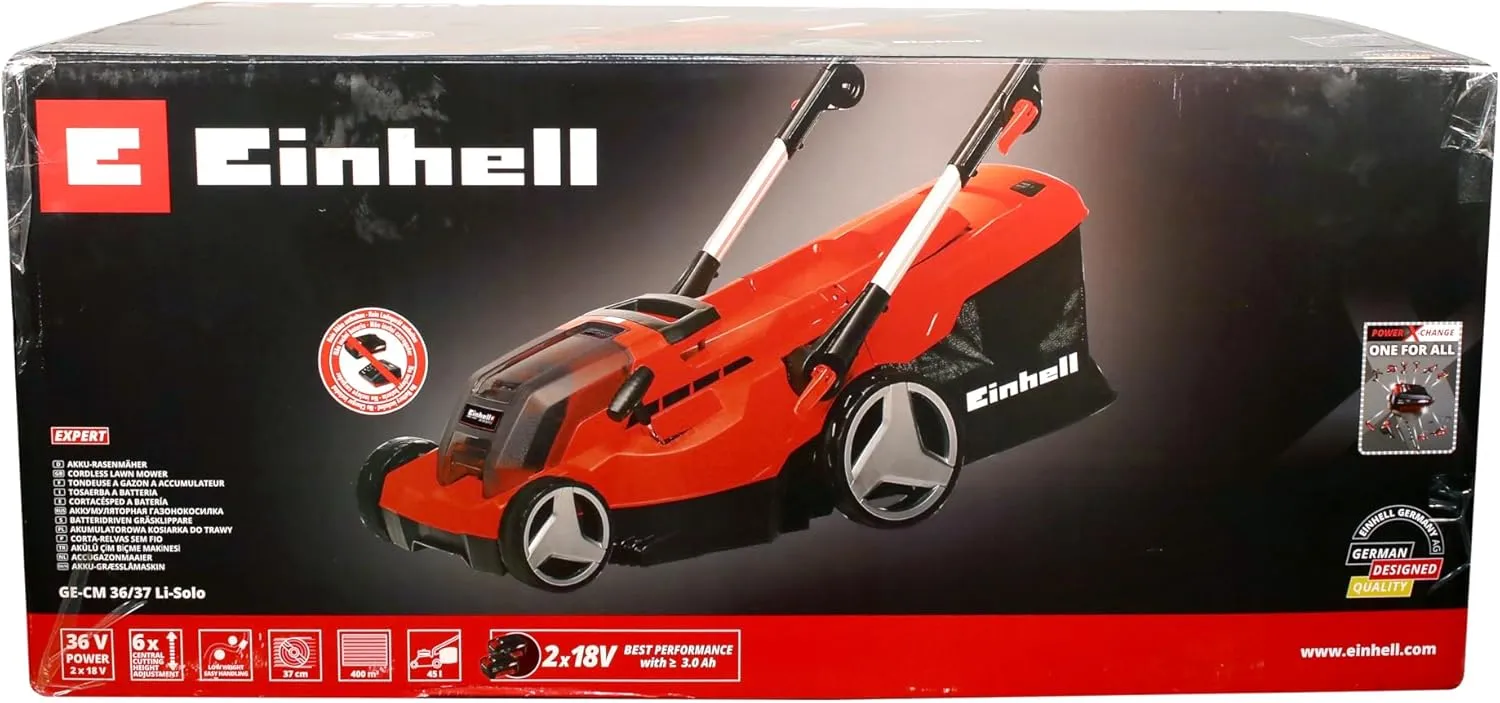 Einhell Ge-Cm 36/37 Li-Solo Battery Powered Lawn Mower - Einhell