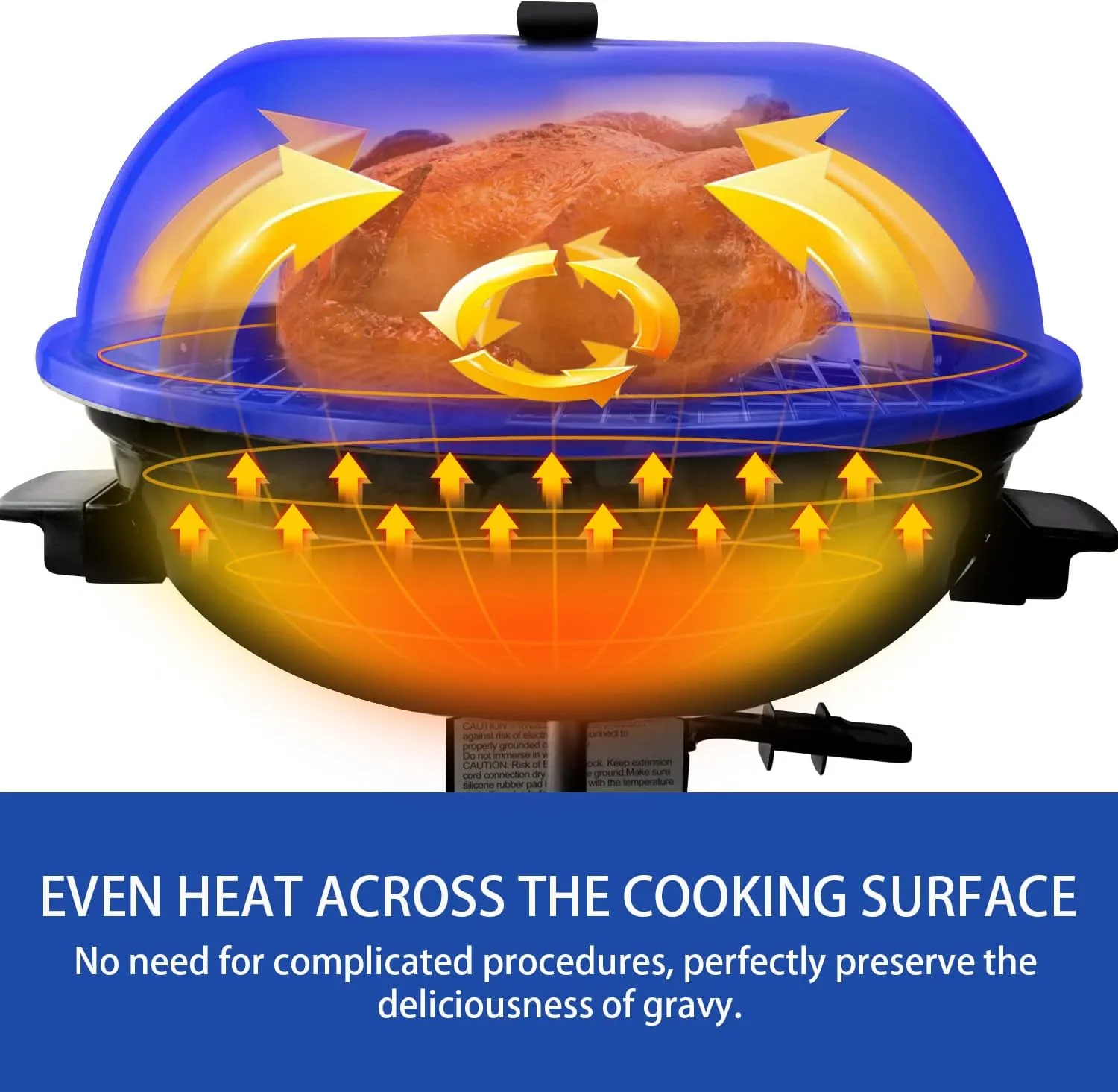 Electric BBQ Grill Techwood 15-Serving Indoor/Outdoor Electric Grill for Indoor & Outdoor Use, Double Layer Design, Portable Removable Stand Grill, 1600W