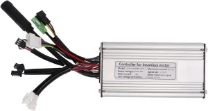 Electric Bike Controller, 36V 48V 25A Electric Bike Conversion Kit with Double Light Cable Heat Dissipation 9 Tubes Controller for Electric Bike