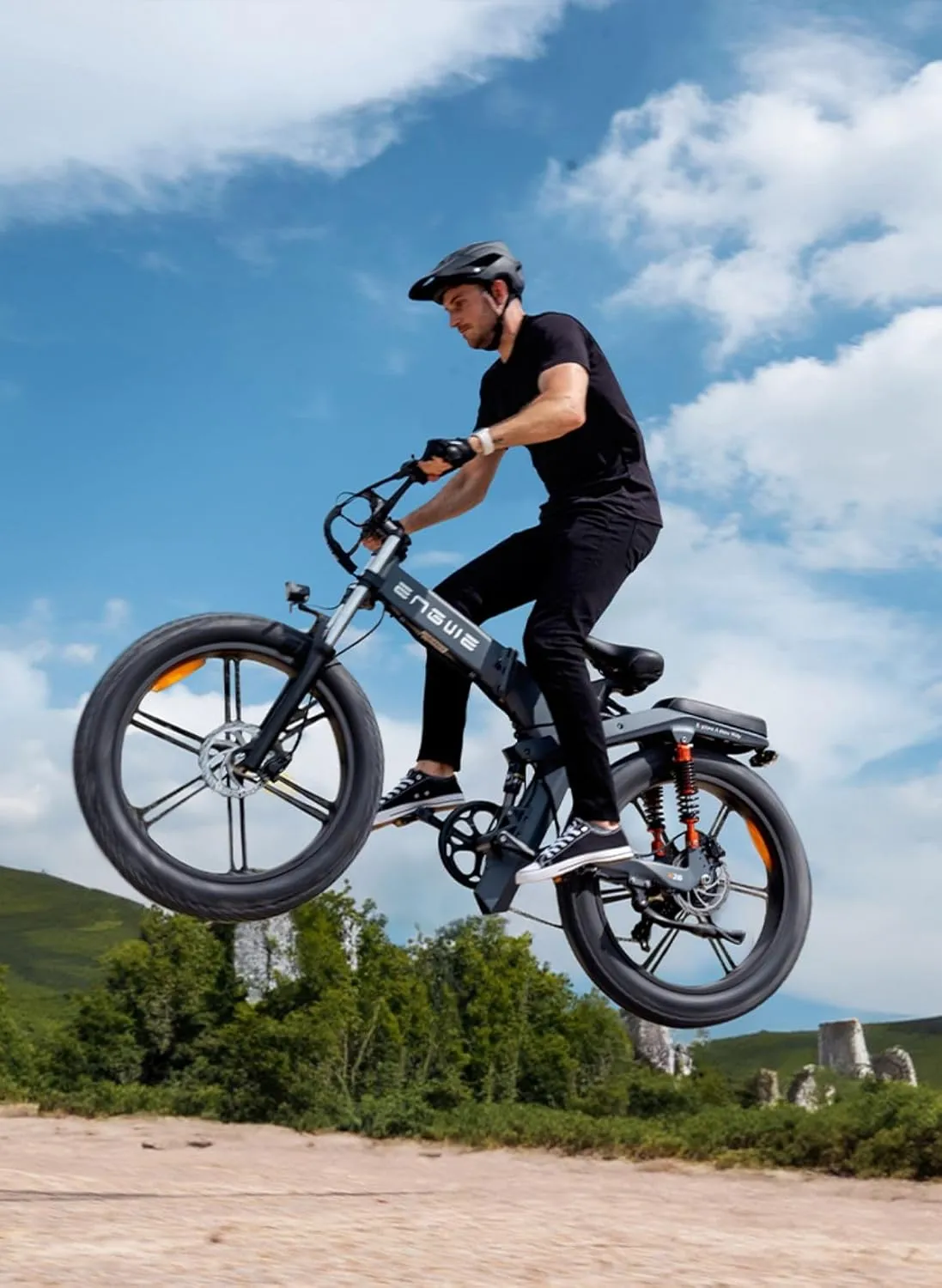 ENGWE X24/X26 1200W Electric Bike for Adults, 26" x 4.0 Fat Tire Folding Ebike with Single/Dual Removable Battery 48V 19.2AH/ 10AH up to 62/94Miles & 31MPH
