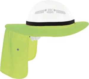 Ergodyne Chill Its 6661 Universal Hard Hat Brim Sun Shade with Neck Flap, Safety Helmet Sun Shield