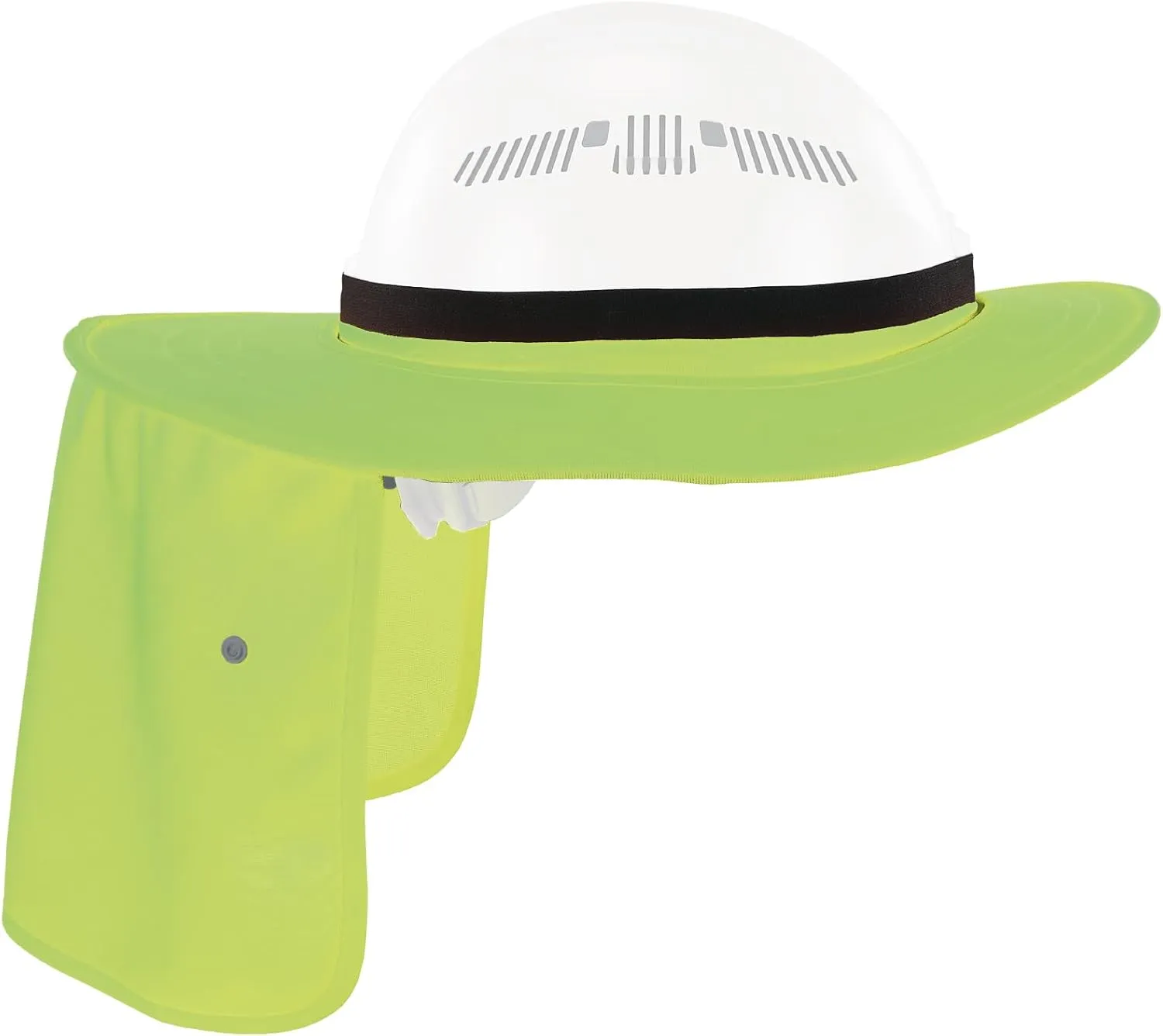 Ergodyne Chill Its 6661 Universal Hard Hat Brim Sun Shade with Neck Flap, Safety Helmet Sun Shield