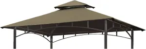 Eurmax USA High Performance Grill Gazebo Canopy Replacement Cover 5x8 BBQ Gazebo Shelter Top（Cocoa