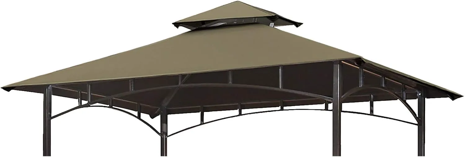 Eurmax USA High Performance Grill Gazebo Canopy Replacement Cover 5x8 BBQ Gazebo Shelter Top（Cocoa
