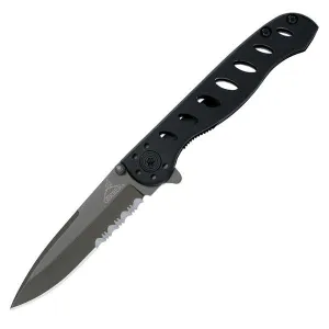 Evo Jr., Black Aluminum Handle, Black TiNi ComboEdge