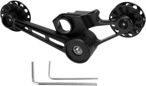 EVTSCAN 10T Folding Bike Chain Tensioner Aluminum Alloy Rear Derailleur Guide Bicycle Accessories for Internal External Gears (Black)