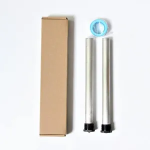 EVTSCAN 2Pcs Magnesium Rod Kit Black Weld Cap Scale Inhibition NPT3/4 Water Heater Anode Rod,for RV