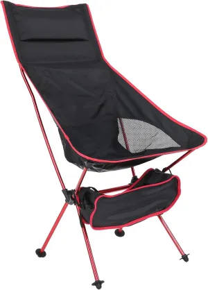 EVTSCAN Portable Folding Camping Chair, Aluminum Alloy Tube Frame, Oxford Cloth, Nylon Mesh, with Storage Bag, Easy to Set Up, for Outdoor Travel Camping Hiking Beach Fishing Picnic Chair