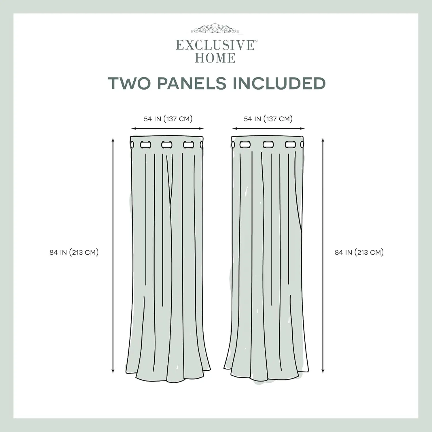 Exclusive Home Canopy Stripe Indoor/Outdoor Grommet Top Curtain Panel, 54"x84", Sunbath / White, Set of 2