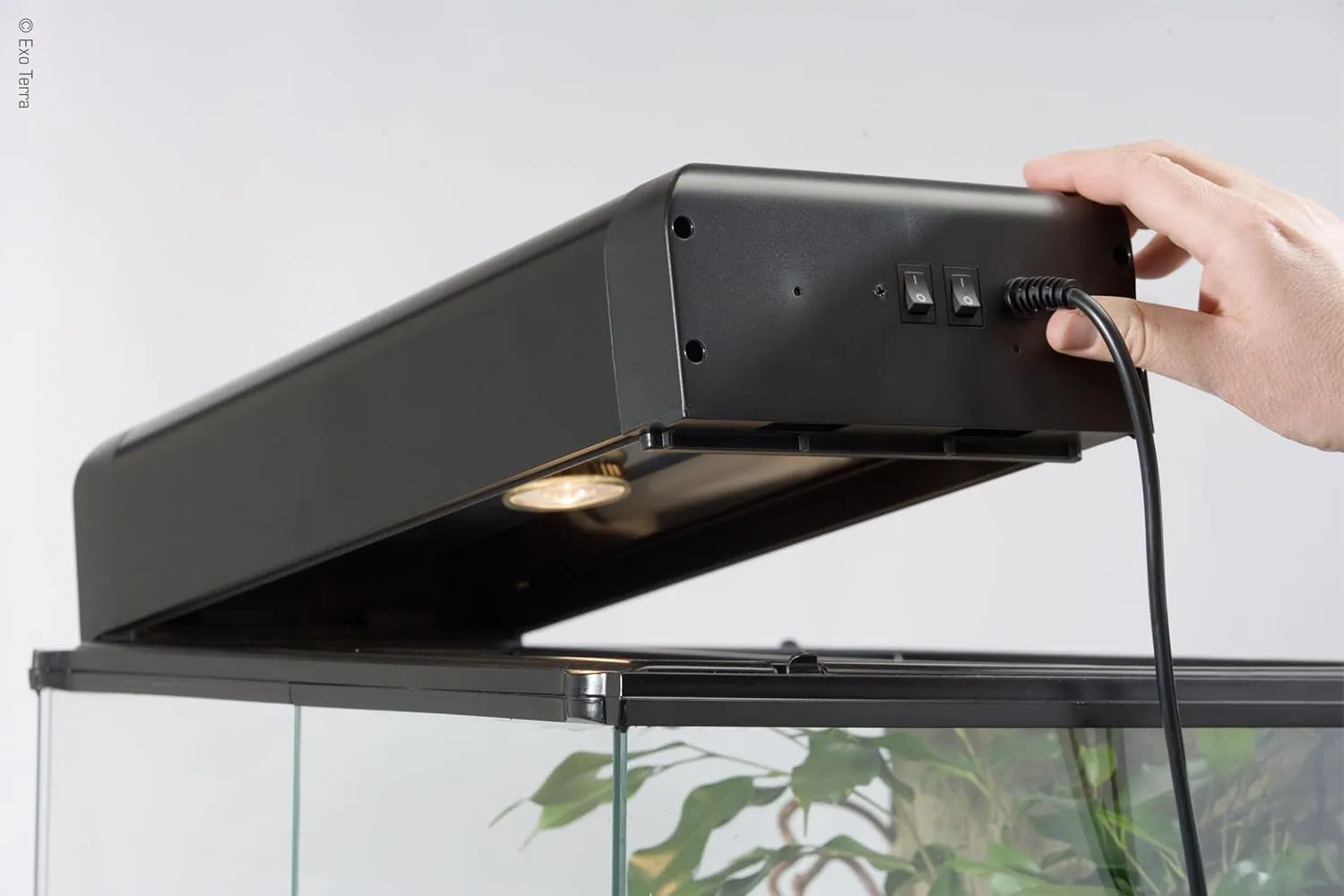 Exo Terra Dual Top UV Light & Basking Spot Canopy for Reptile Terrariums, PT2232