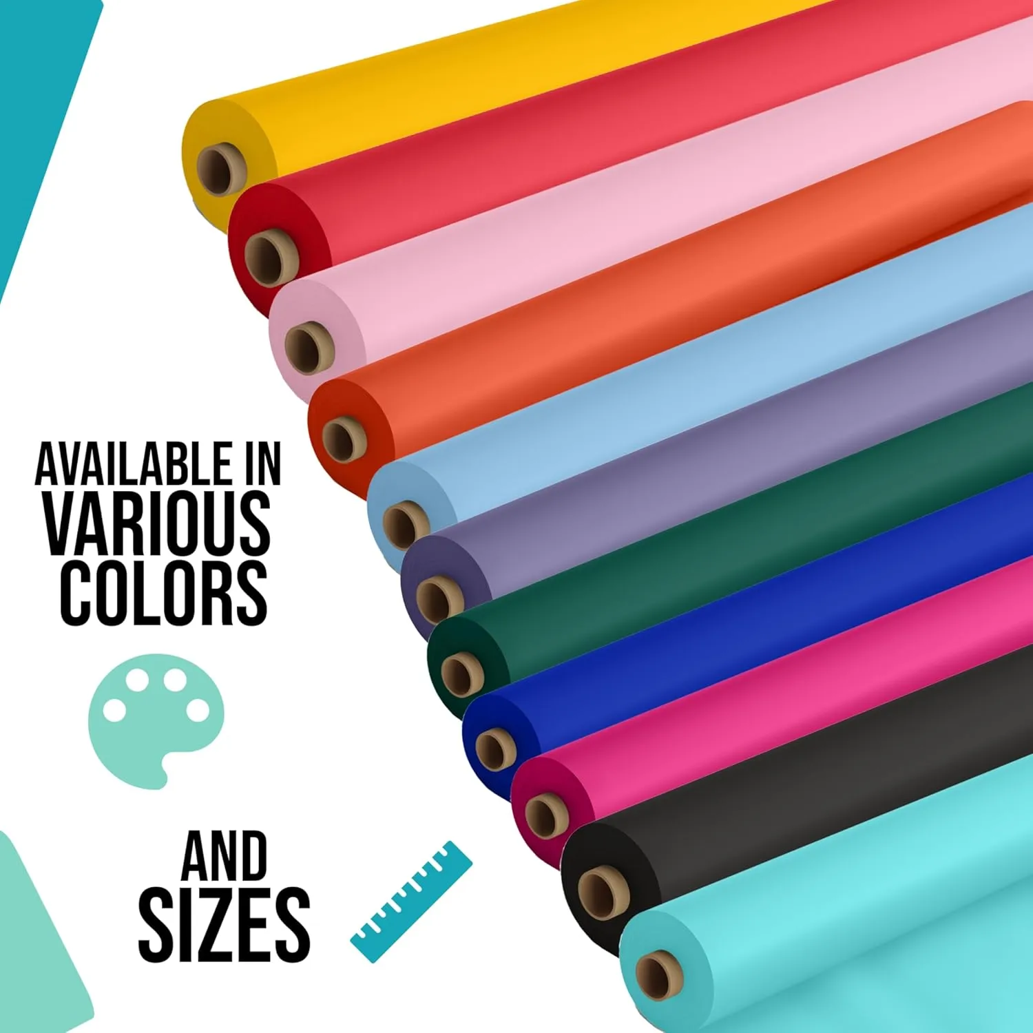 Exquisite Black Plastic Rectangular 300 Feet Tablecloth Roll - Premium Quality Disposable Banquet Table Covers - 40'' x 300' - Elegant for All Occasions