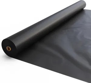 Exquisite Black Plastic Table Cover Roll 40" X 600' Table Cloth Plastic Cover Roll - Premium Quality Thick 0.5 MIL Banquet Rolls - Disposable Tablecloth Rolls