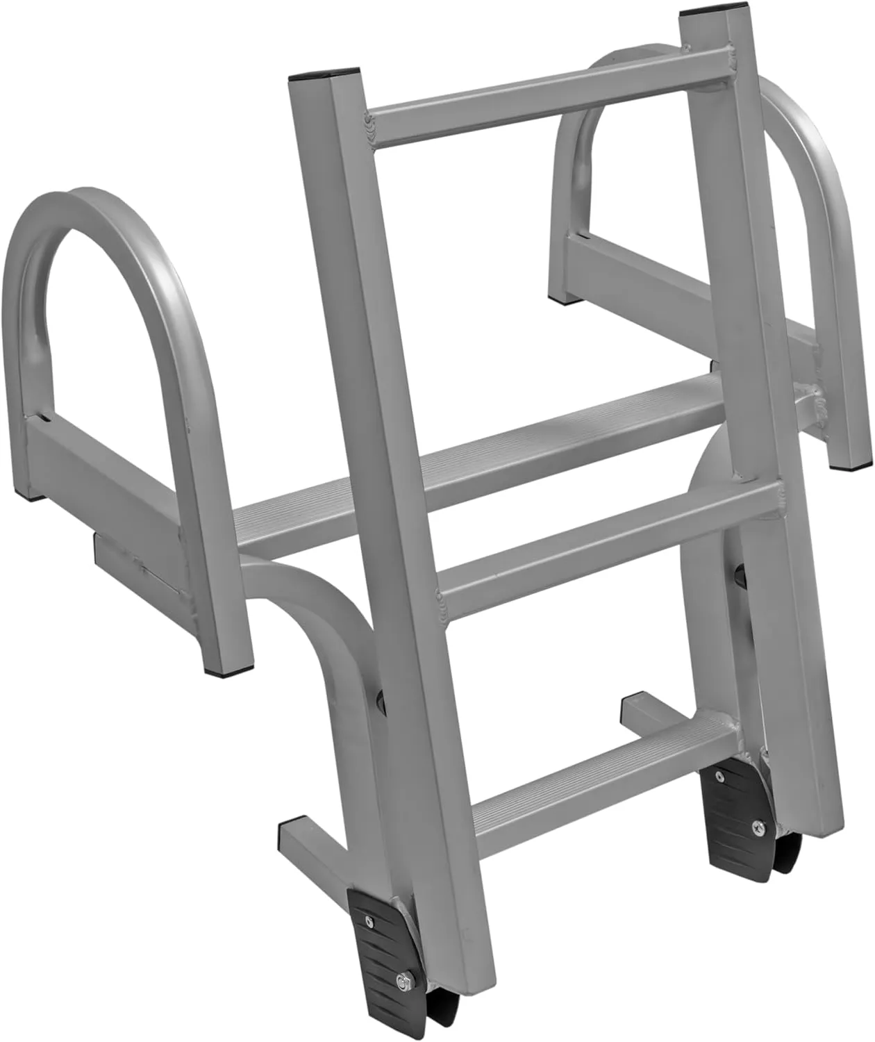Extreme Max 3006.8884 Wide Entry Deluxe Aluminum Folding Dock & Pontoon Ladder - 3-Step