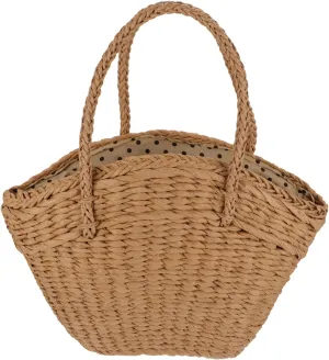 Fashionable Woven Handbag for Women Chic Beach Storage Bag Versatile Daily Use Party Accessory for Shopping Outings Leisure Activities Stylish Compact Design