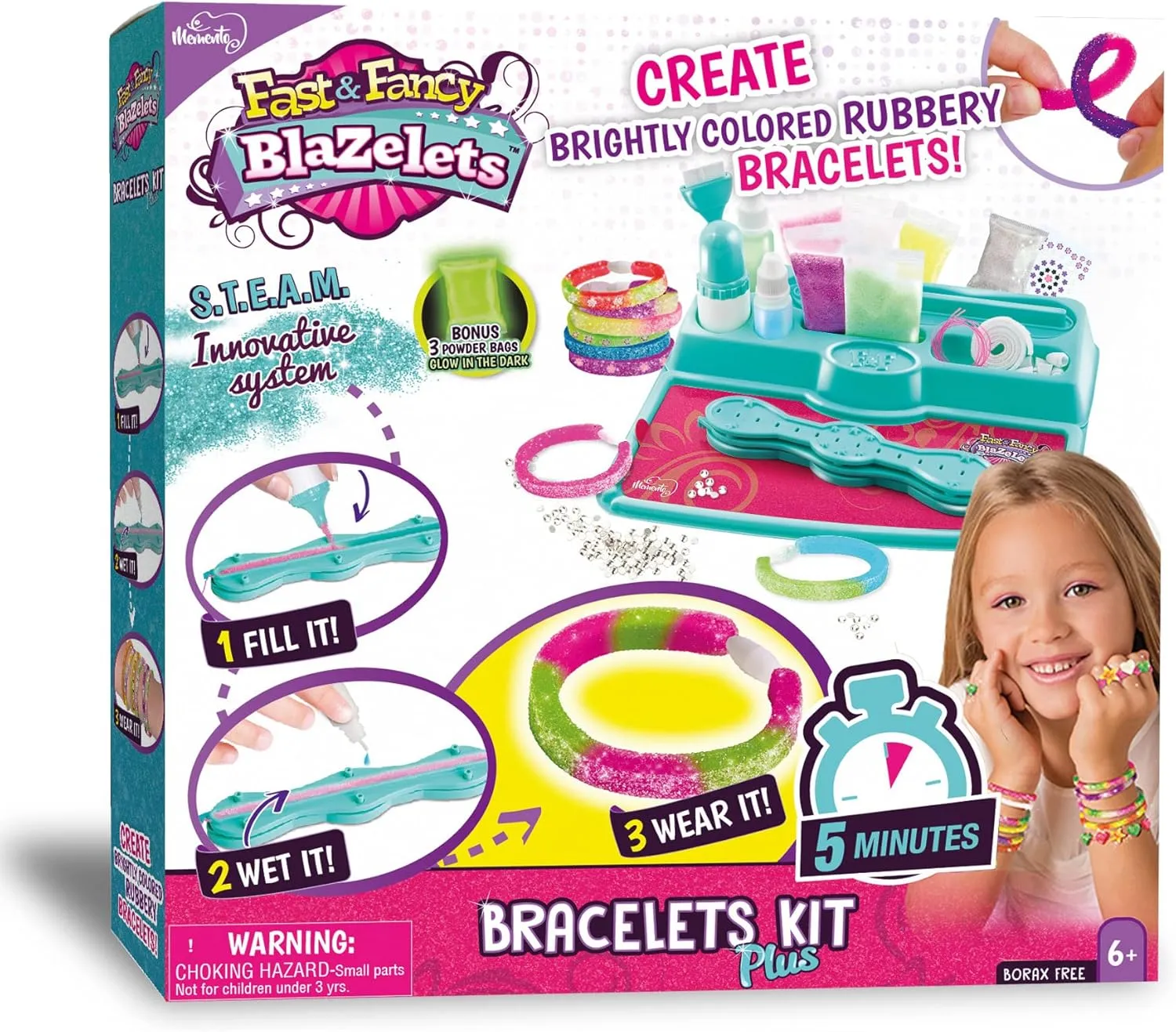 Fast and Fancy Blazelets, Create Colored and Rubber Bracelets in just 5 Minutes, Innovative Bracelet & Jewelry Maker kit, Arts & Crafts, Ages 6 , Toys for Girls, Teen Girl Gifts, Kids Crafts