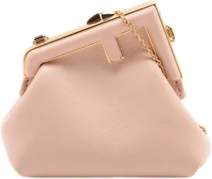 FENDI First Poudre Powder Pink Leather Nano Micro Charm Pouch Bag