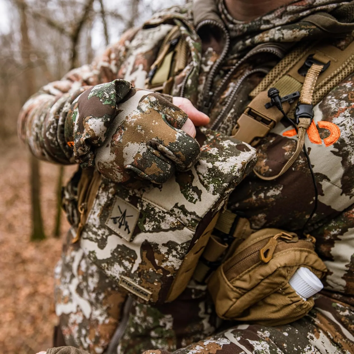 First Lite Trigger Flip Mitt - Waterproof Windproof Camo Hunting Gloves