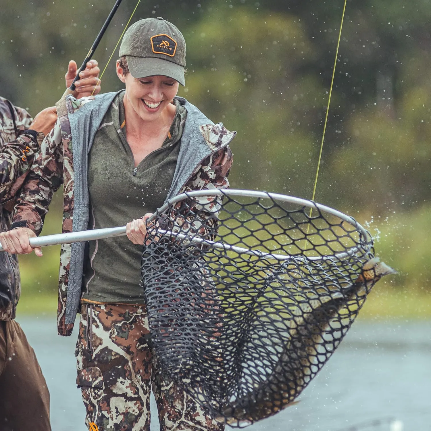 First Lite Women's Cascade Stormlight Jacket - Waterproof Ultralight Camo Hunting Rain Shell