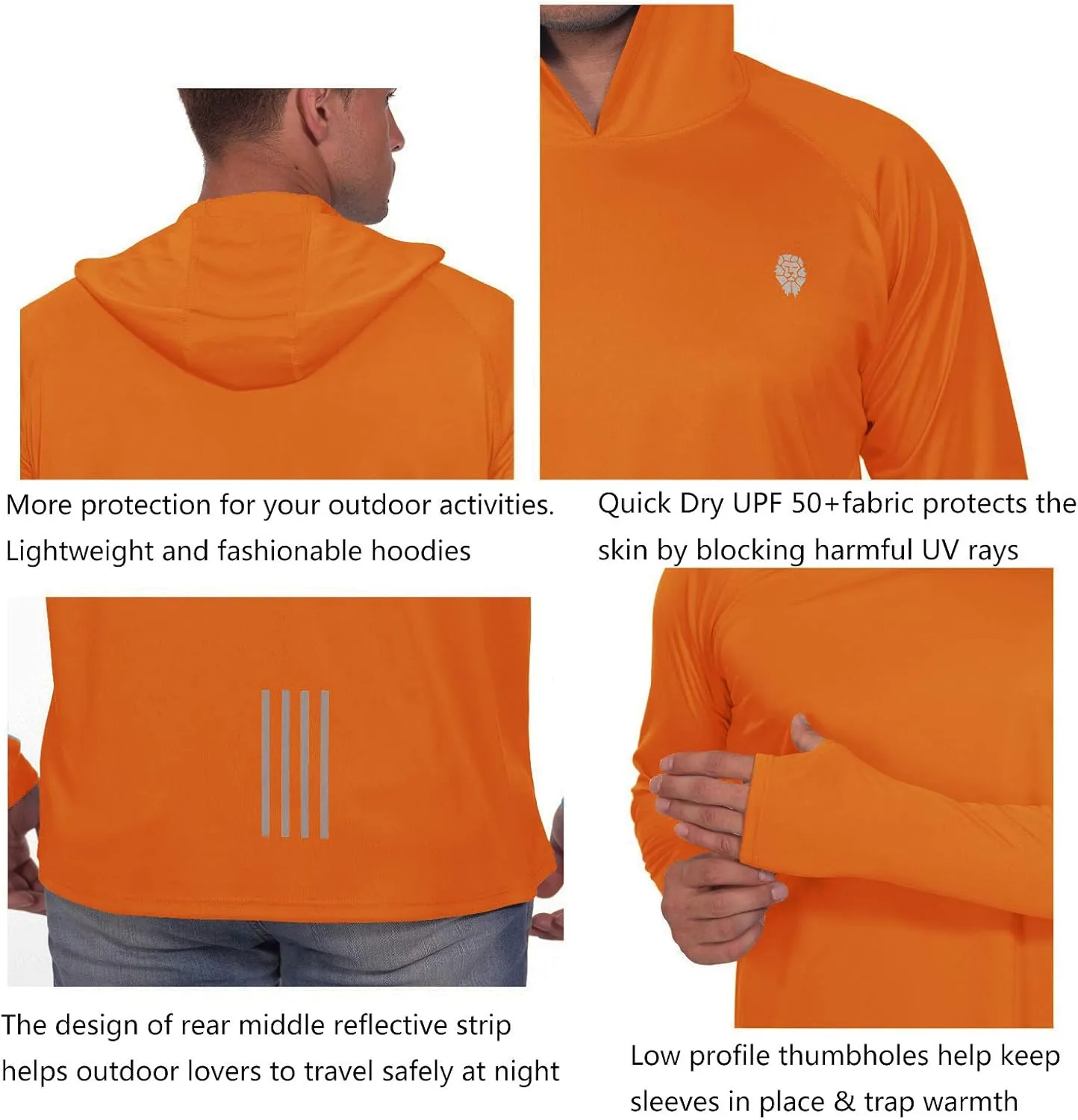 Fishing Shirts for Men Long Sleeve - Sun Protection SPF 50  UV Tshirt Hoodies