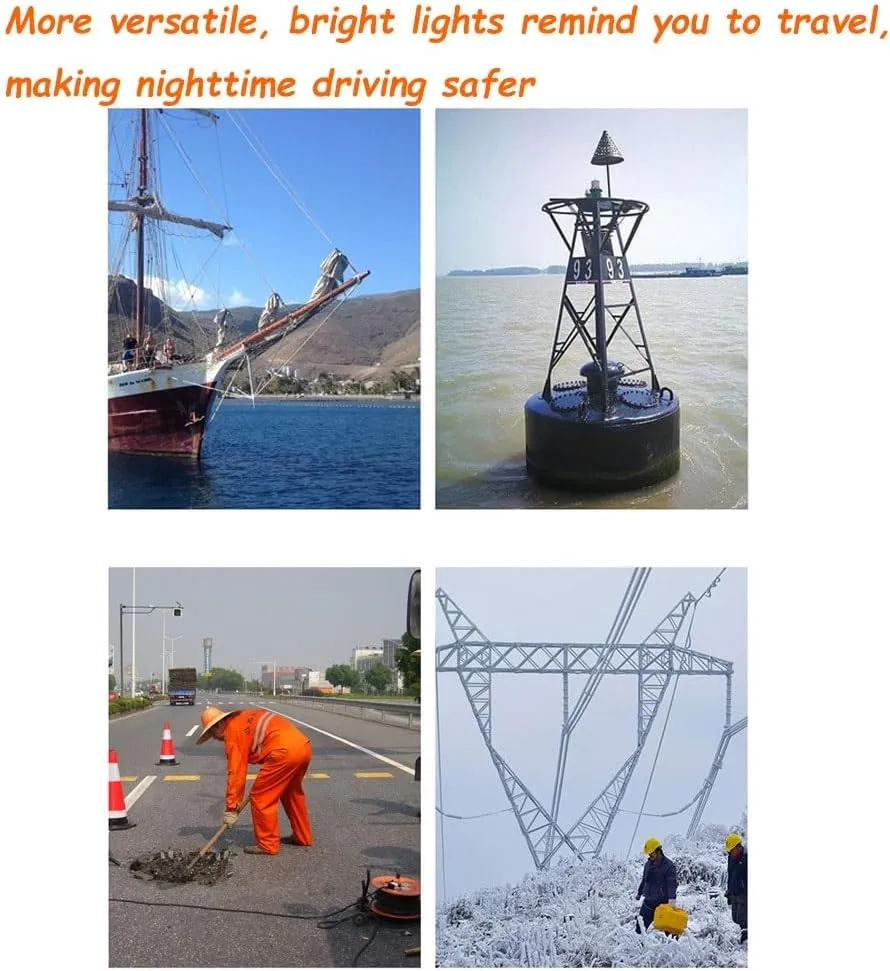 Flares for Boating, Boat Flares Coast Guard Approved Marine, Waterproof Emergency Signals for Fishing Nets, Boats Strobe Safety Lights Kit Navigation, Intelligent Control(Mix)