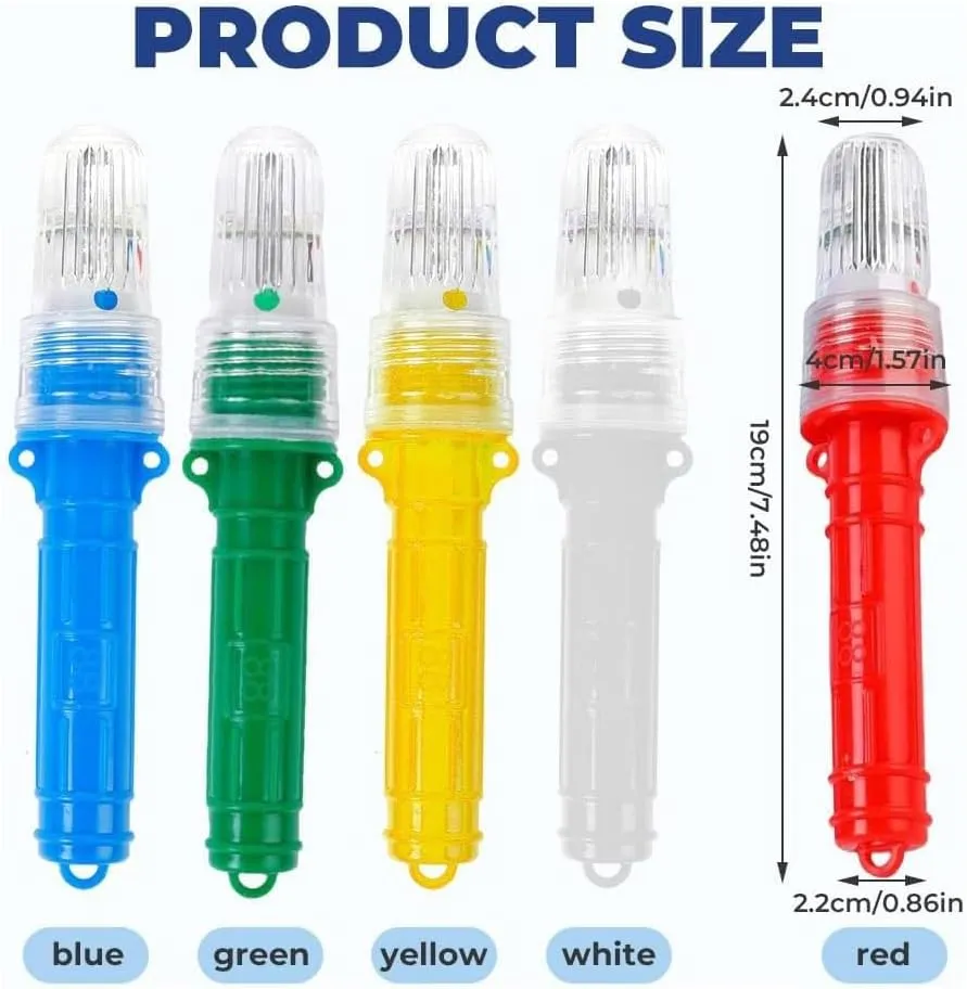 Flares for Boating, Boat Flares Coast Guard Approved Marine, Waterproof Emergency Signals for Fishing Nets, Boats Strobe Safety Lights Kit Navigation, Intelligent Control(Mix)