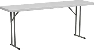 Flash Furniture Elon 6-Foot Granite White Plastic Folding Training Table
