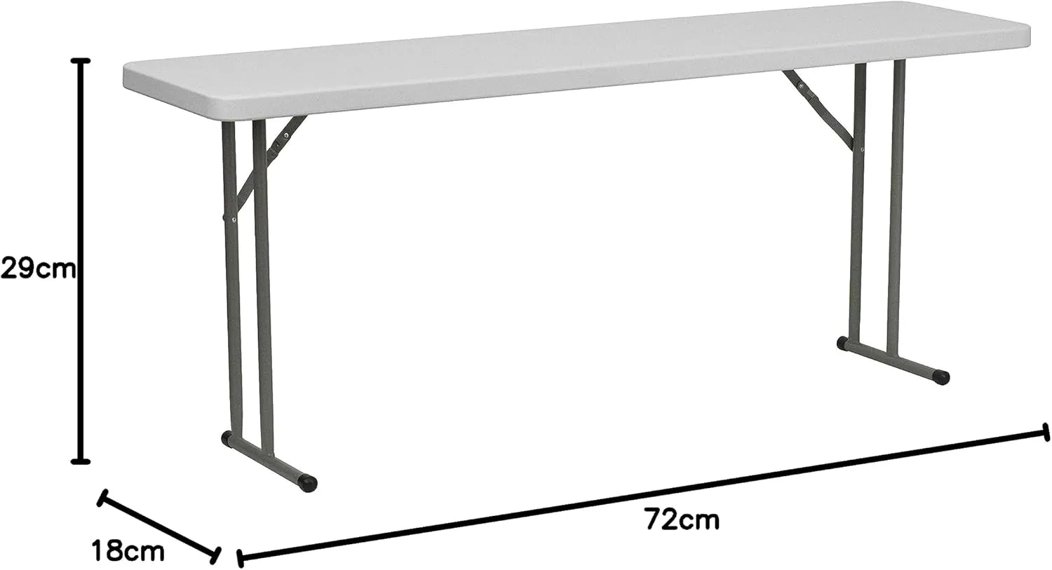 Flash Furniture Elon 6-Foot Granite White Plastic Folding Training Table