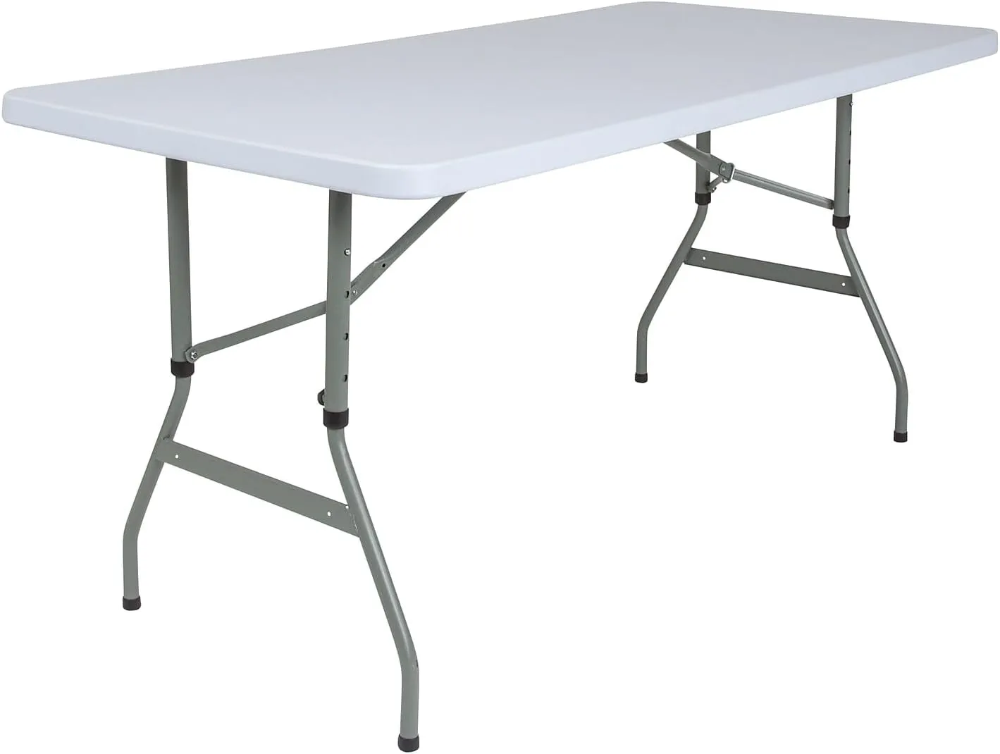 Flash Furniture Kathryn 4.93-Foot Height Adjustable Granite White Plastic Folding Table