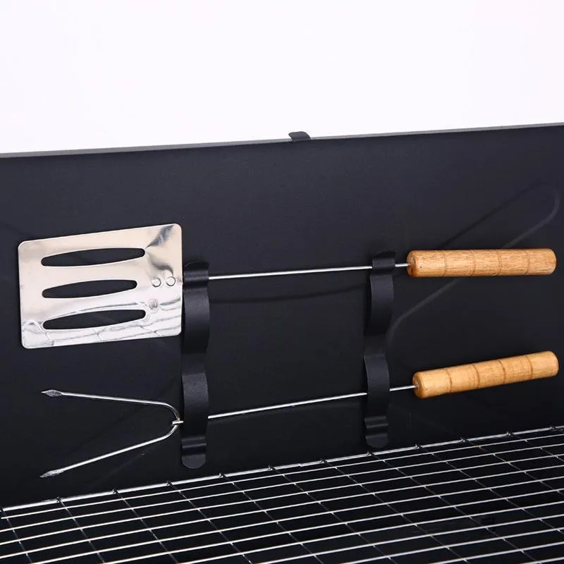 Foldable BBQ Charcoal Grill Portable Outdoor Hibachi Camping Barbecue Large Set