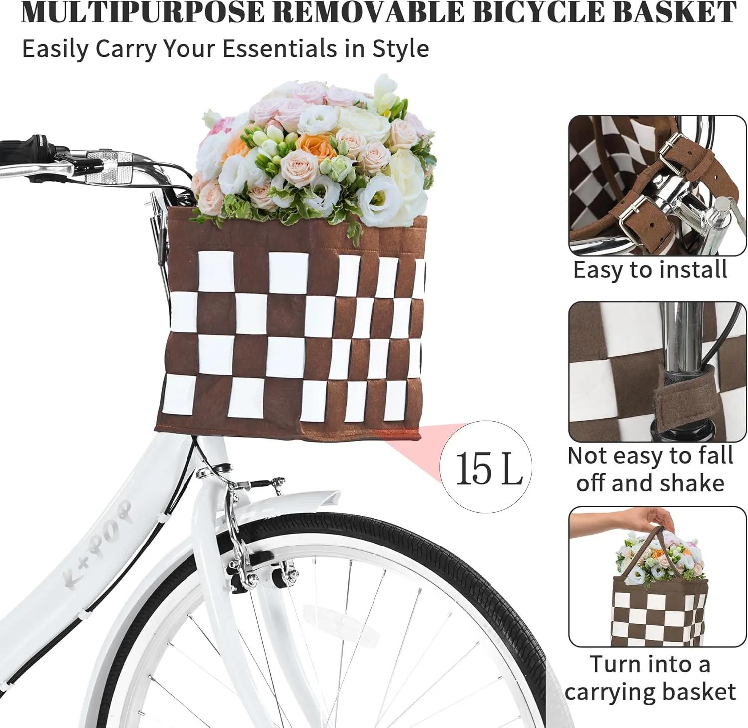 Foldable Beach Cruiser Bike for Women, 24/26 Inch Bikes for Women, 7 Speed Commute Bike with Basket Adult Womens Bicycles Folding Cruiser Bikes, City Commuting's Bicycle, Dual V-Brake