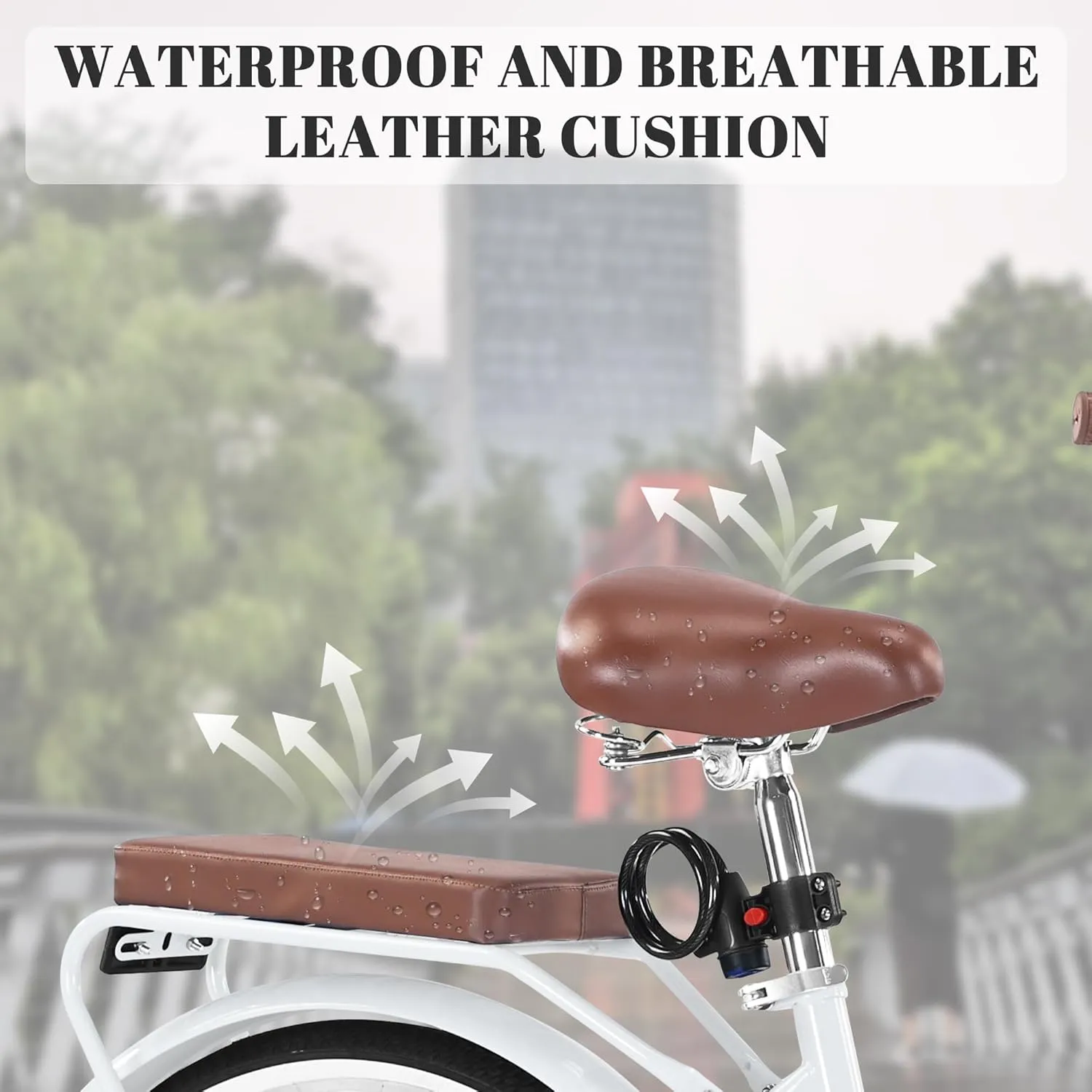 Foldable Beach Cruiser Bike for Women, 24/26 Inch Bikes for Women, 7 Speed Commute Bike with Basket Adult Womens Bicycles Folding Cruiser Bikes, City Commuting's Bicycle, Dual V-Brake