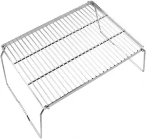 Foldable Camping Grill-Portable Camping Grill Foldable Hiking BBQ Grill Rack Accessory (Color : Large Rectangle)