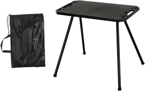 Foldable Camping Table Compact Stand Multipurpose Portable Picnic Cooking Desk with Carry Bag for BBQ Outdoor Cooking Fishing, Without Light Holder