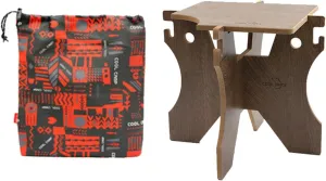 Foldable Camping Water Bucket Stand Wooden Beer Pail Holder Support Rack Frame Shelf Cup Hanger Hooks BBQ Folding Stool Chair