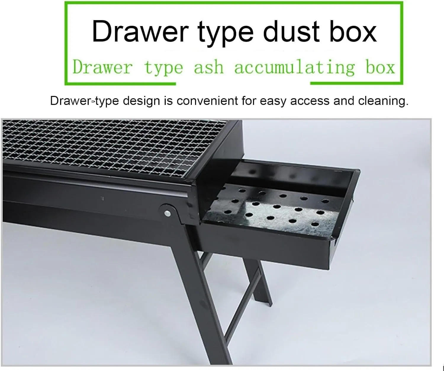 Foldable Charcoal BBQ Grill, Mini Portable Tabletop Barbecue for Garden, Picnic, Camping, Tailgating, and Small Fire Pit, 432922cm(35 * 27 * 20cm)